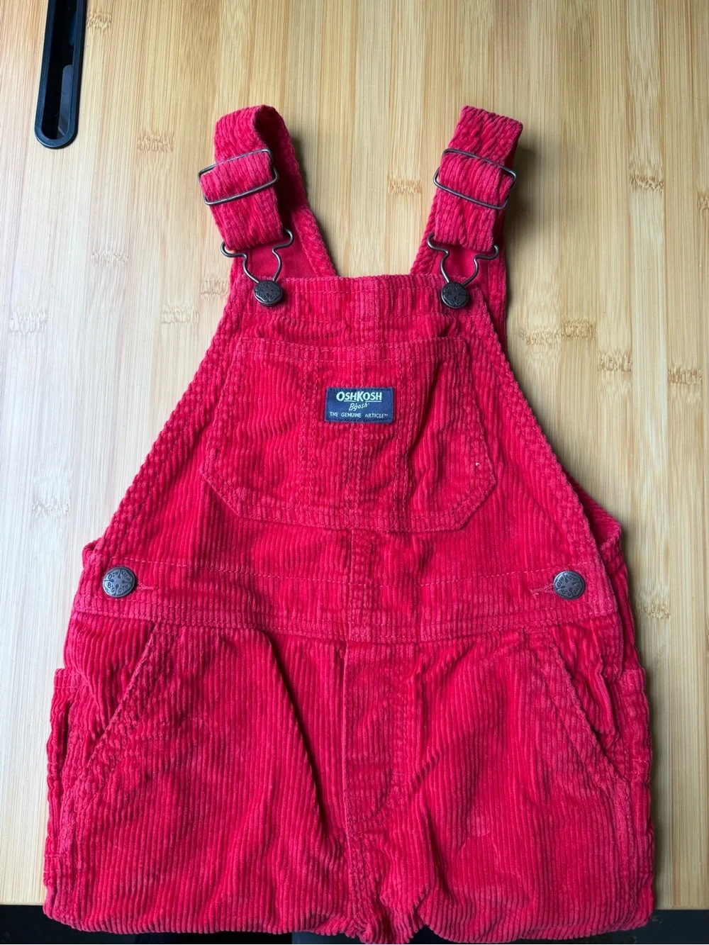 OshKosh B'gosh Bright Red Corduroy Kids Overalls